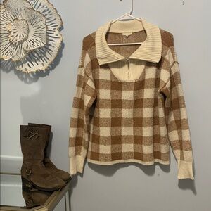 Maurice's Half Zip sweater size large